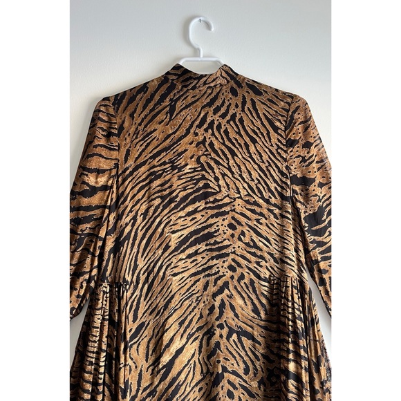 GANNI DRESS IN TIGER ANIMAL PRINT (EU 36/S/US4) - Picture 4 of 6